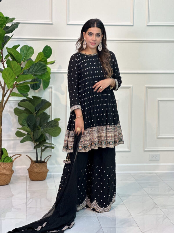Black Gharara Suit - Image 2