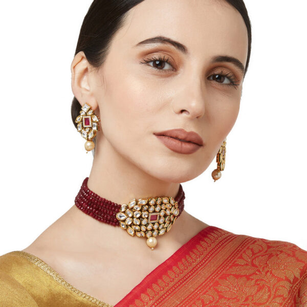 Kundan & Ruby Choker Set