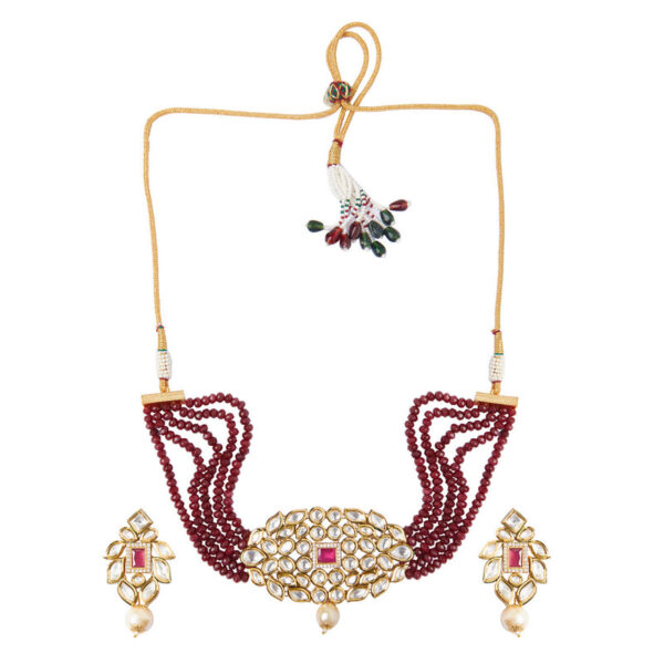 Kundan & Ruby Choker Set - Image 2