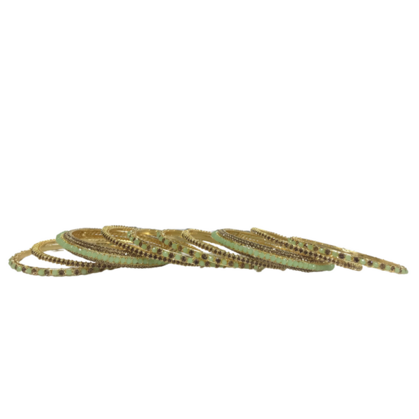 Light Green American Diamond Bangle Set - Image 2