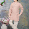 Boys Rose Pink Kurta And Pajama Set