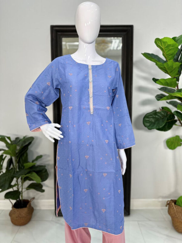 Lavendar Blue Kurti - Image 3