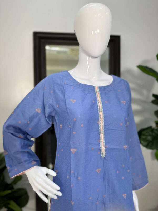 Lavendar Blue Kurti - Image 4